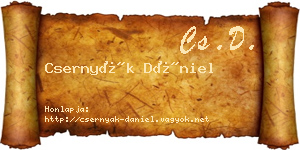 Csernyák Dániel névjegykártya