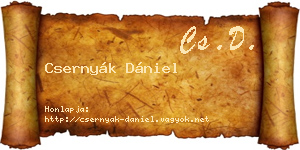Csernyák Dániel névjegykártya